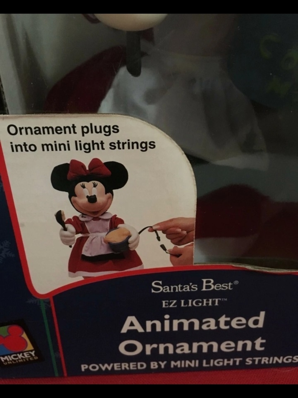 Disney Minnie Mouse Animated Ornament - Red Black White - Picture 2 of 4